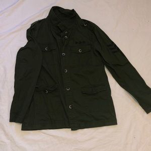 large Olive green military jacket